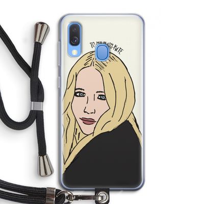 Mary Kate: Samsung Galaxy A40 Transparant Hoesje met koord