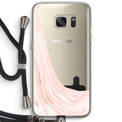 Peach bath: Samsung Galaxy S7 Transparant Hoesje met koord