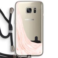 Peach bath: Samsung Galaxy S7 Transparant Hoesje met koord