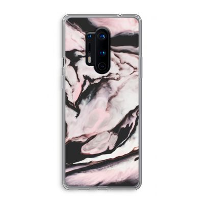 Roze stroom: OnePlus 8 Pro Transparant Hoesje