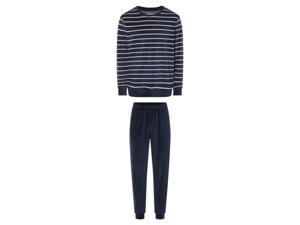 LIVERGY Heren pyjama (XL, Donkerblauw gestreept)