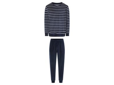 LIVERGY Heren pyjama (XXL, Donkerblauw gestreept)