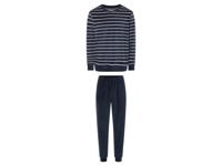 LIVERGY Heren pyjama (XL, Donkerblauw gestreept)