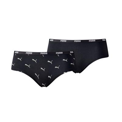 Puma Dames Hipsters Cat Logo 2-pack Zwart-L