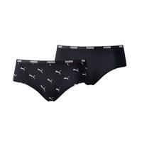 Puma Dames Hipsters Cat Logo 2-pack Zwart-L