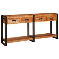 Wandtafels 2 pcs Bruin 160 x 33 x 75 cm Massief Acacia hout