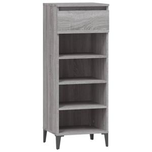 The Living Store Schoenenrek Industrieel - 40 x 36 x 105 cm - Grijs Sonoma Eiken