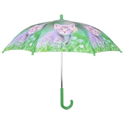 Esschert Design kinderparaplu kittens 71 cm polyester groen Esschert Design kinderparaplu kittens 71 cm polyester groen