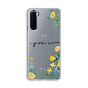 Gele bloemen: OnePlus Nord Transparant Hoesje