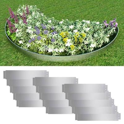 Grasboorden 15 st 100x20 cm gegalvaniseerd staal