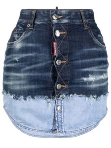 DSQUARED2 minijupe en jean à effet dégradé - Bleu