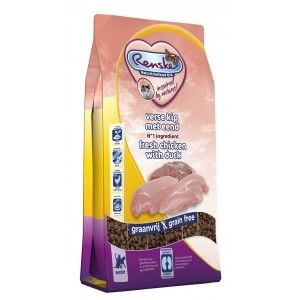 Renske Graanvrij Super Premium Senior vers bereide kip met eend kattenvoer 2 x 6 kg