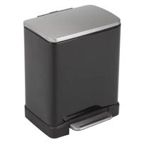 EKO - Europe E-Cube Step Bin 20L Rechthoekig Zwart - thumbnail