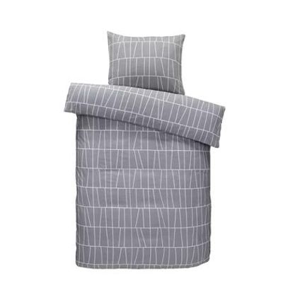 Easy dekbedovertrek Liverpool - grijs - 140x200 cm