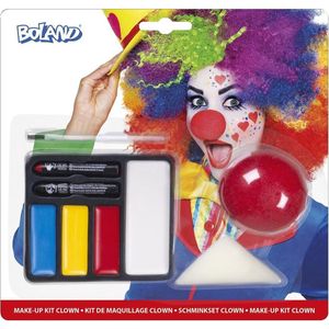 Complete clown schmink set inclusief clownsneus