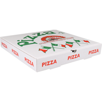 Pizzadoos | golfkarton | 33x33x4.5cm | americano | wit | 100 stuks