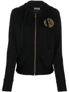 Versace Jeans Couture hoodie en coton à patch logo - Noir