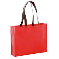 Draagtas/schoudertas/boodschappentas in de kleur rood 40 x 32 x 11 cm - Boodschappentassen