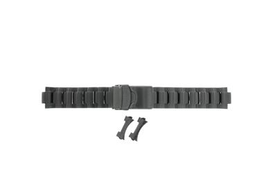 Horlogeband Seiko 4R35-01N0 / SRPA73K1 / M0FP71BN0 Staal Zwart 21mm