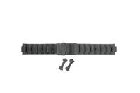 Horlogeband Seiko 4R35-01N0 / SRPA73K1 / M0FP71BN0 Staal Zwart 21mm