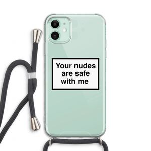 Safe with me: iPhone 11 Transparant Hoesje met koord