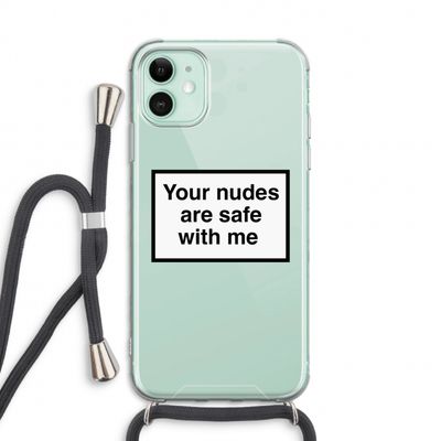 Safe with me: iPhone 11 Transparant Hoesje met koord
