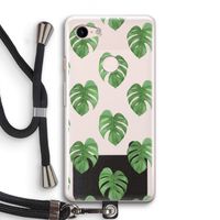 Monstera leaves: Pixel 3 Transparant Hoesje met koord