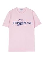 Stone Island Junior t-shirt à logo appliqué - Rose - thumbnail