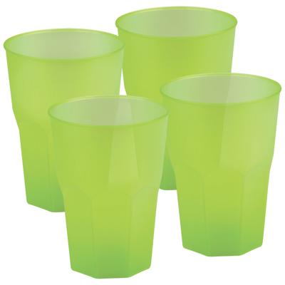 Drinkglazen frosted - groen - 24x - 300 ml - onbreekbaar kunststof - Feest/cocktailbekers Drinkglazen frosted - groen - 24x - 300 ml - onbreekbaar kunststof - Feest/cocktailbekers