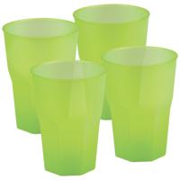 Drinkglazen frosted - groen - 24x - 300 ml - onbreekbaar kunststof - Feest/cocktailbekers Drinkglazen frosted - groen - 24x - 300 ml - onbreekbaar kunststof - Feest/cocktailbekers