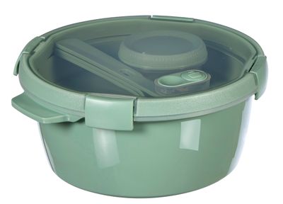 Curver smart to go eco lunchset rond 1,6 liter + bestekset & sauscup