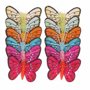 Deco vlinders 12 stuks   -