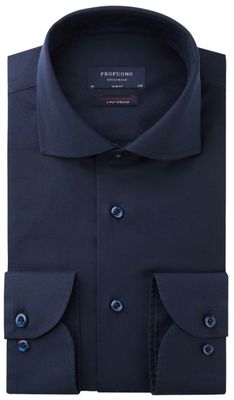 Profuomo Overhemd High Performance Navy Slim Fit