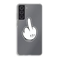 Middle finger black: Samsung Galaxy S21 FE Transparant Hoesje