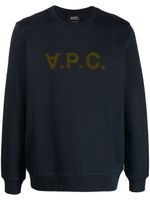 A.P.C. sweat à logo imprimé - Bleu - thumbnail