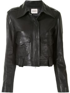 KHAITE veste crop The Cordelia en cuir - Noir