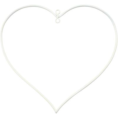 Creativ Company Metalen draadvorm, afm 13x13 cm, dikte 2,5 mm, wit, 10 stuk/ 1 doos
