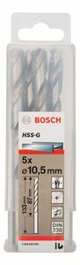 Bosch Accessoires Metaalboren HSS-G, Standard 10,5 x 87 x 133 mm 5st - 2608595078