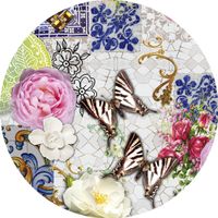 Tafelzeil rond wilder mosaics 160cm