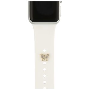 Apple Watch Sieraad Vlinder Steentjes - Goud - Geschikt voor  alle maten
