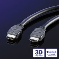 ROLINE HDMI High Speed kabel met Ethernet M-M, zwart, 5 m - thumbnail