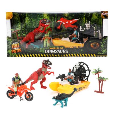 World Of Dinosaurs speelset boot en motor met dino&apos;s