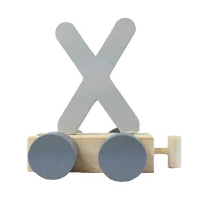 JeP kids houten treinletter X-zilver