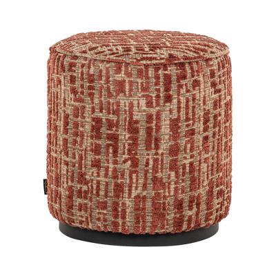 Richmond Poef 'Lexie' Geweven stof, 45cm, kleur Terra