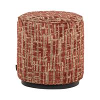 Richmond Poef 'Lexie' Geweven stof, 45cm, kleur Terra