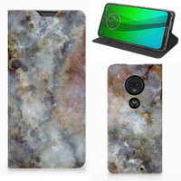 Motorola Moto G7 | G7 Plus Standcase Marmer Grijs - thumbnail