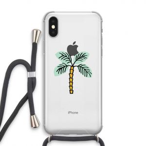 Palmboom: iPhone XS Transparant Hoesje met koord