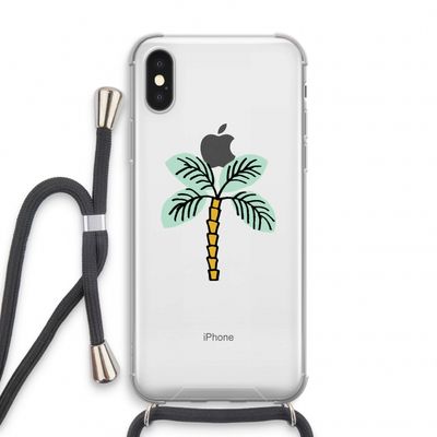 Palmboom: iPhone XS Transparant Hoesje met koord