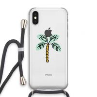 Palmboom: iPhone XS Transparant Hoesje met koord