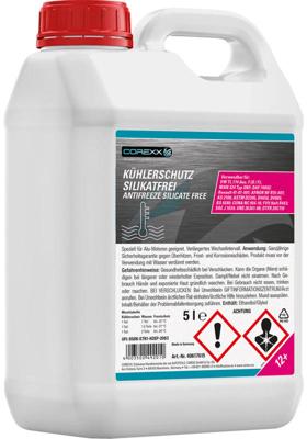 COREXX radiatorbeschermingsmiddel "silicaatvrij g12+". anti-freeze silicate-free (g12+) 5l